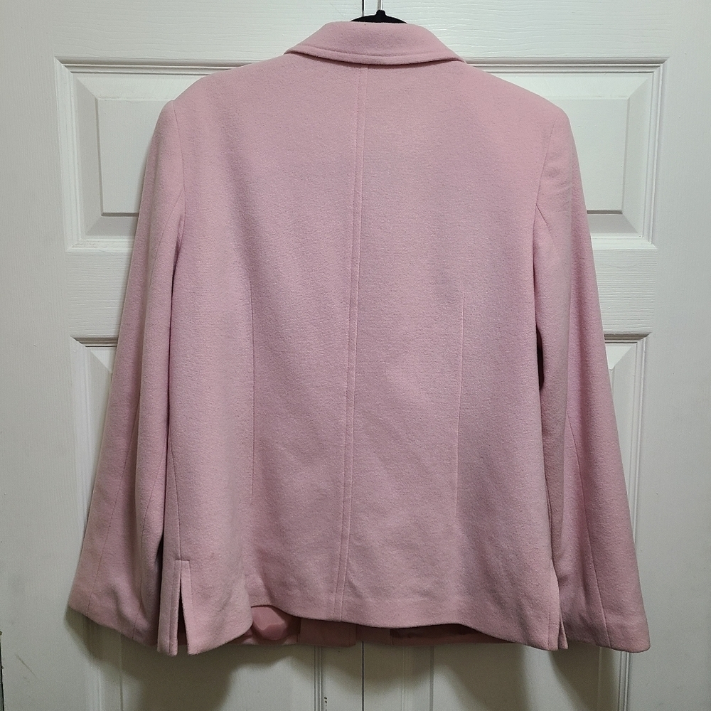Vtg Andrea Viccaro Wool Cashmere‎ light Pink Blazer Size 10 VINTAGE - Picture 2 of 16